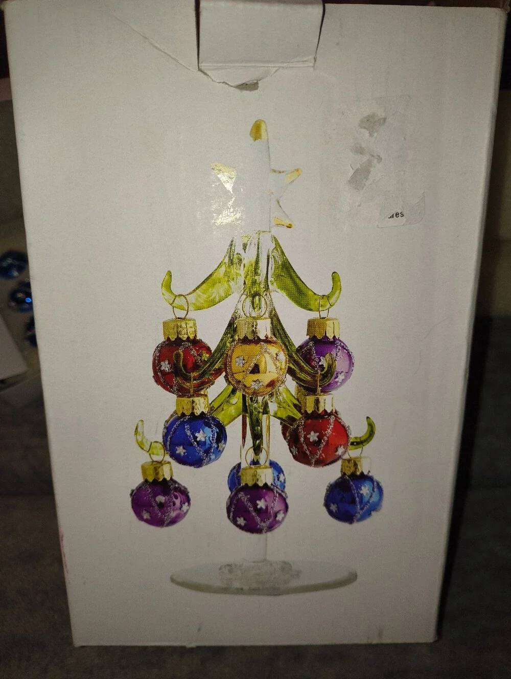 Glass Green Christmas Tree Holiday Ornament - Unbranded